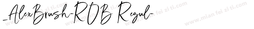 _AlexBrush-ROB Regul字体转换